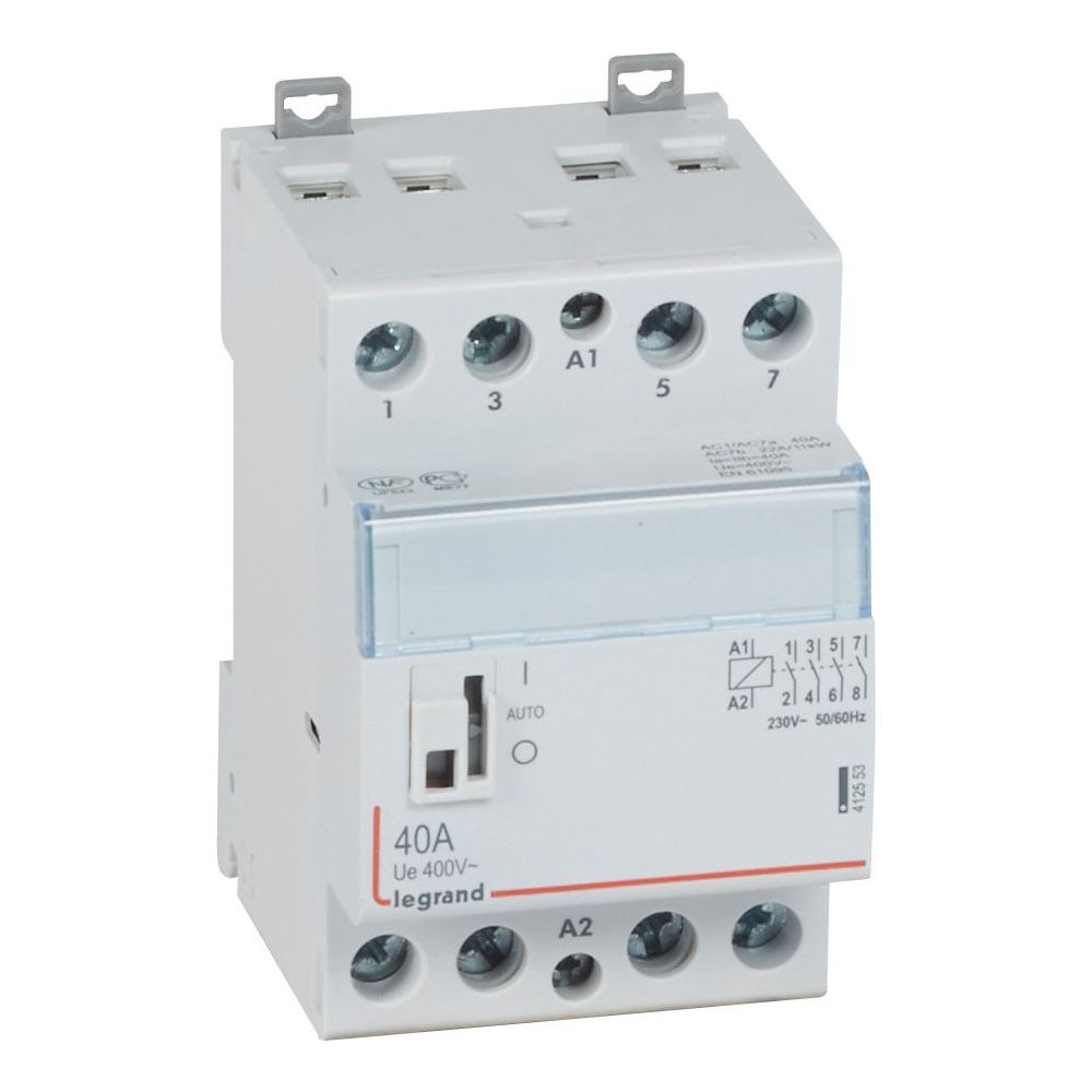 Legrand Installationsschütz CX3, 230V 40A 4 Schließer, mit Handschalter, 3 Teilungseinh... LEGRAND-412553 3245064125536 (Abb. 3)