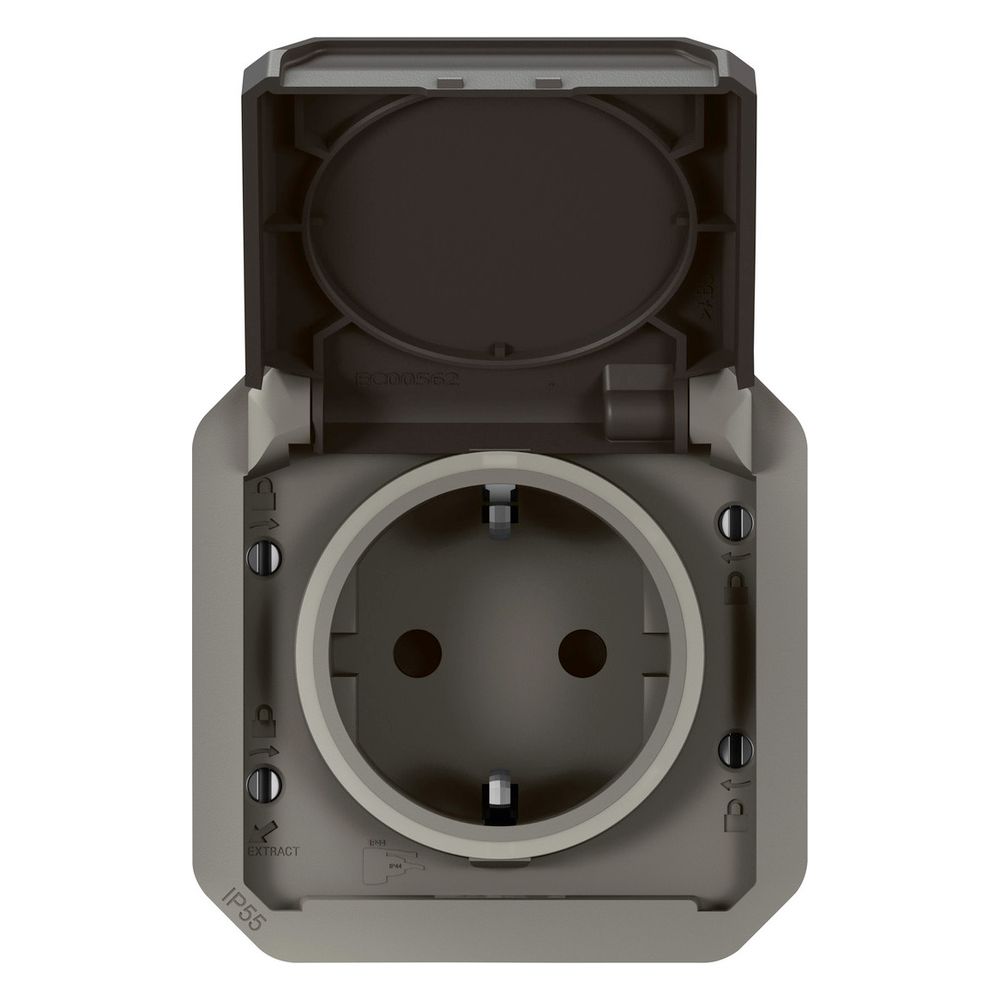 Legrand Schutzkontakt-Steckdose Plexo New, IP44, IK 08, Anthrazit, 069871L... LEGRAND-069871L 3414971884175 (Abb. 5)