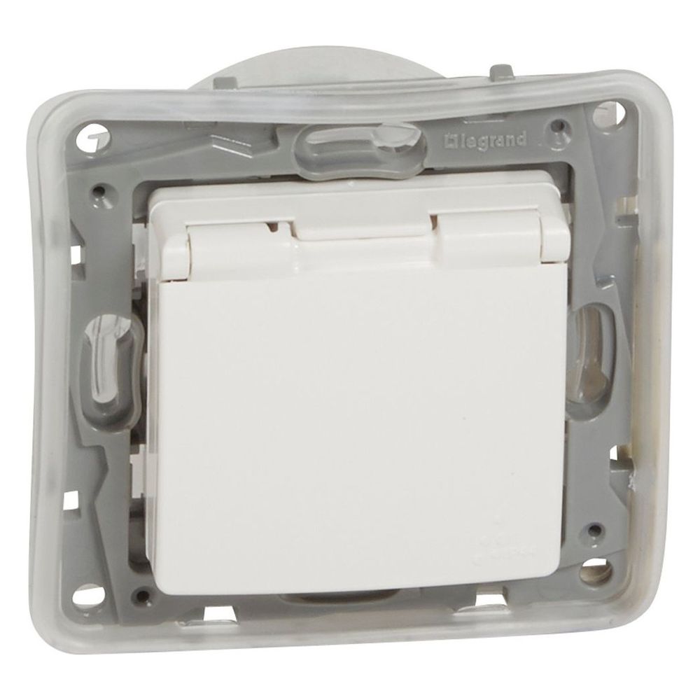 Legrand Niloe Schutzkontaktsteckdose IP44, 16A 250V, Unterputz, Kunststoff, Ultraweiß, ... LEGRAND-664747 3245066647470 (Abb. 2)
