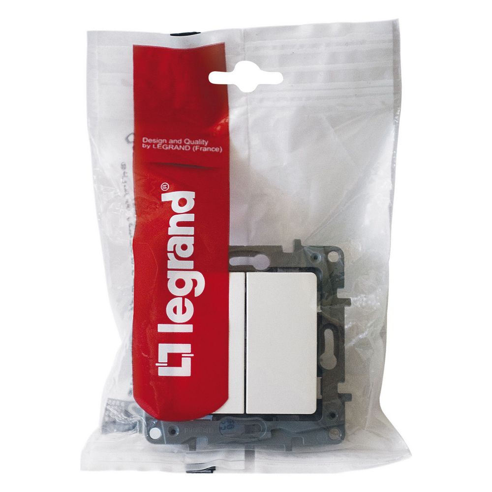 Legrand Doppelwechselschalter Niloe, 10 AX, 250V, Unterputz, 76x76x34mm, Kunststoff, Ul... LEGRAND-664502 3245066645025 (Abb. 2)