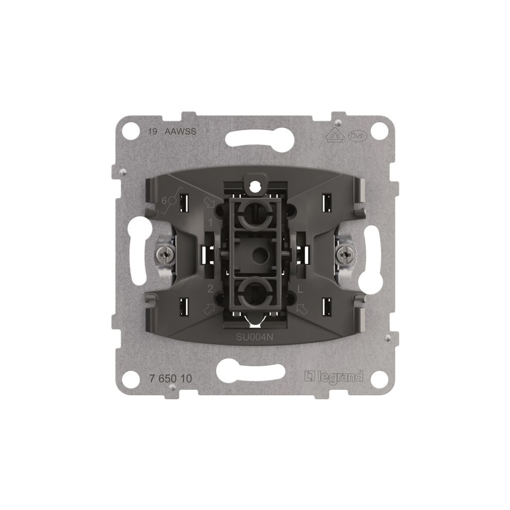 Legrand Wechselschalter SEANO, 10 AX, 250V, Steckklemme, Unterputz, 72,9x72,9x40mm, 765... LEGRAND-765010 3414972553223 (Abb. 4)