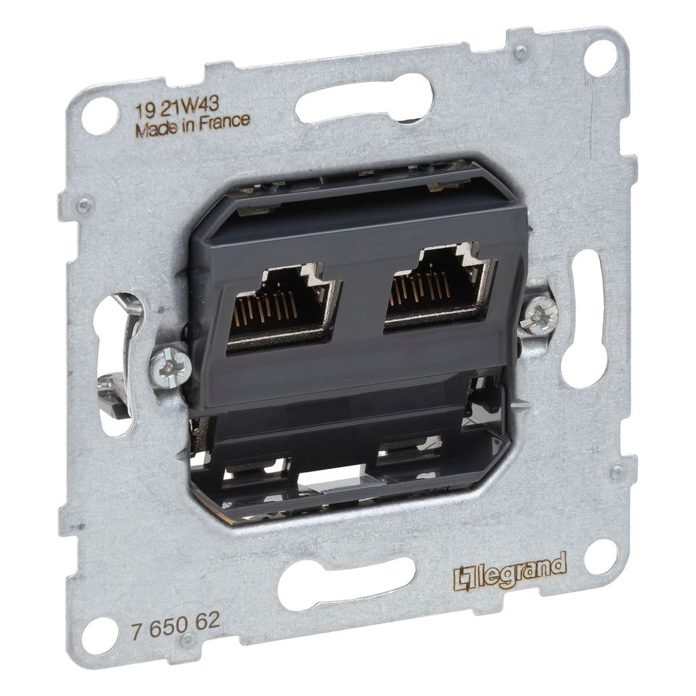 Legrand Datendose SEANO, 2x RJ45, Kat. 6A, Unterputz, 72,9x72,9x36mm, 765062... LEGRAND-765062 3414972551359 (Abb. 3)