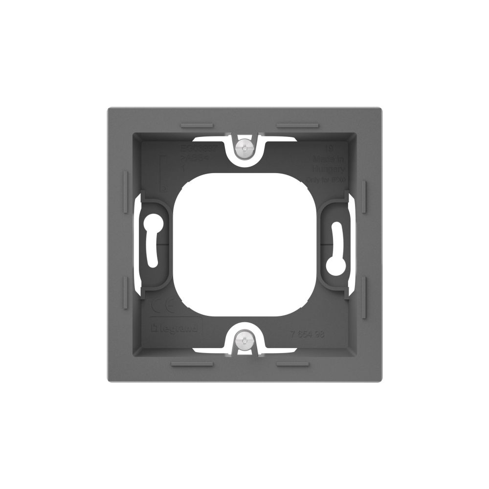 Legrand Aufputzgehäuse SEANO 1-fach, 88,5x88,5x43,3mm, Thermoplast, Anthrazit... LEGRAND-765498 3414972542265 (Abb. 4)