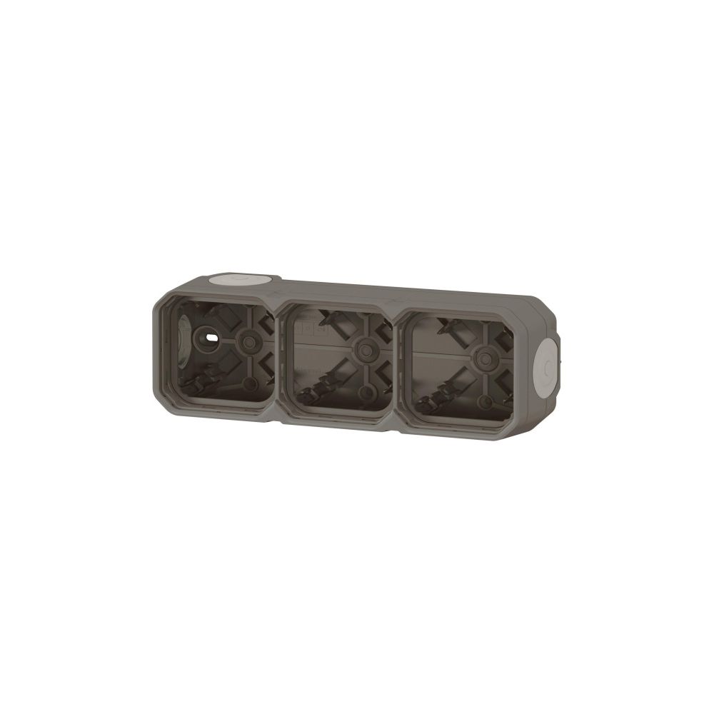 Legrand Aufputzgehäuse Plexo New 3-fach, 82x226x57mm, Thermoplast, Anthrazit, 069603L... LEGRAND-069603L 3414971879904 (Abb. 4)