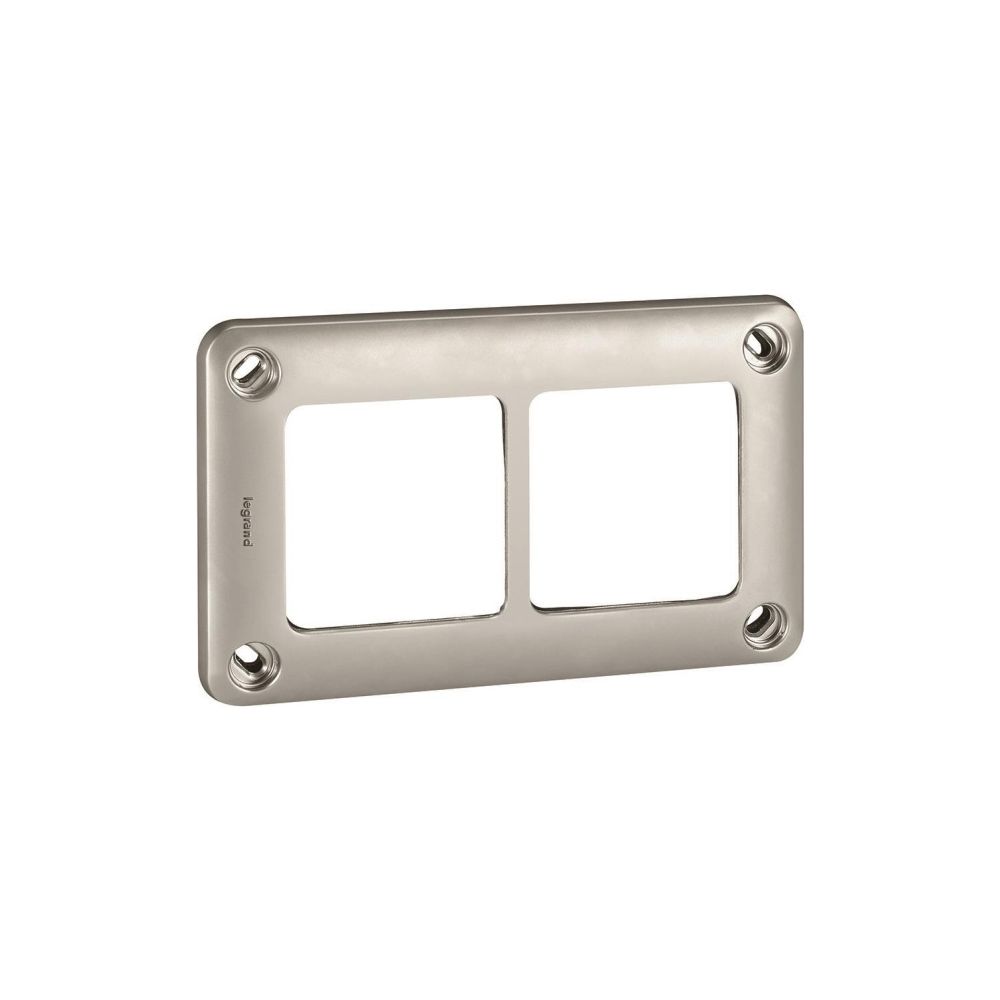 Legrand Rahmen Soliroc 2-fach, IP55, IK10, Metall, Grau, 110x181x13,5mm, 077852... LEGRAND-077852 3245060778521 (Abb. 2)