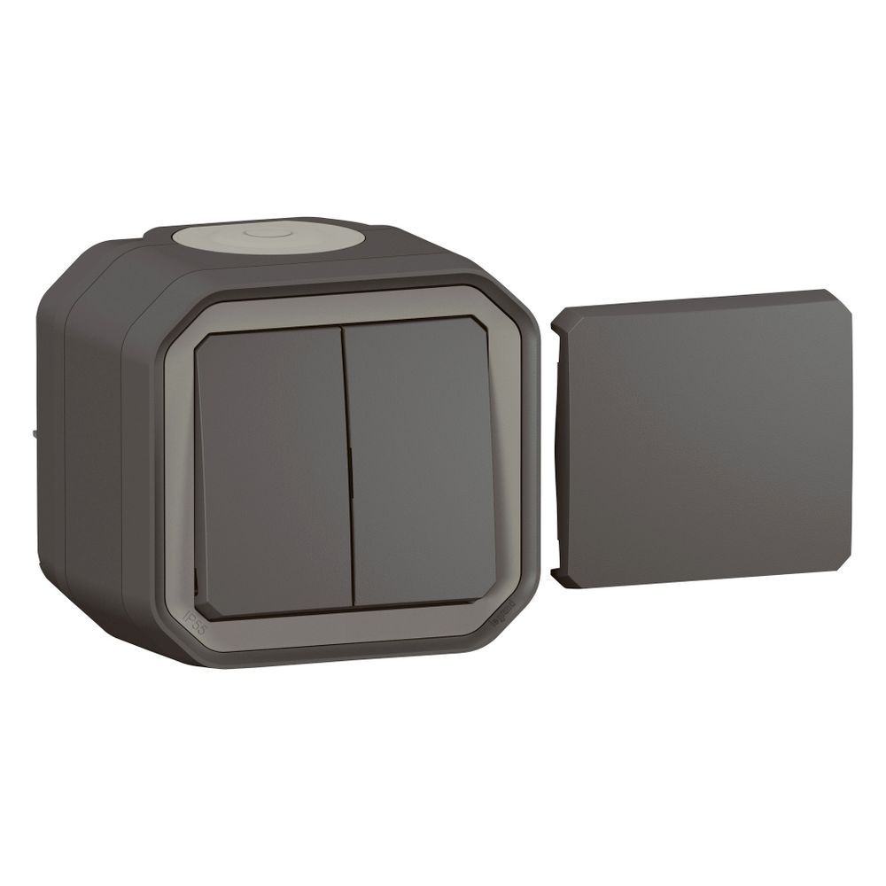 Legrand Multifunktionsschalter Plexo New 069789L, IP55, IK08, 250V, 10A, Anthrazit... LEGRAND-069789L 3414971904262 (Abb. 4)