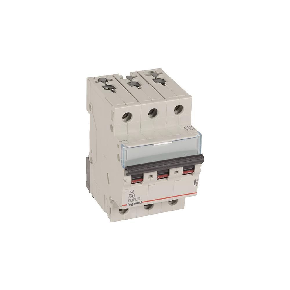 Legrand Leitungsschutzschalter TX3 B-Charakteristik 6A 3-polig, 6kA, 400V, 3TE, Grau, 4... LEGRAND-403398 3414970387462 (Abb. 2)