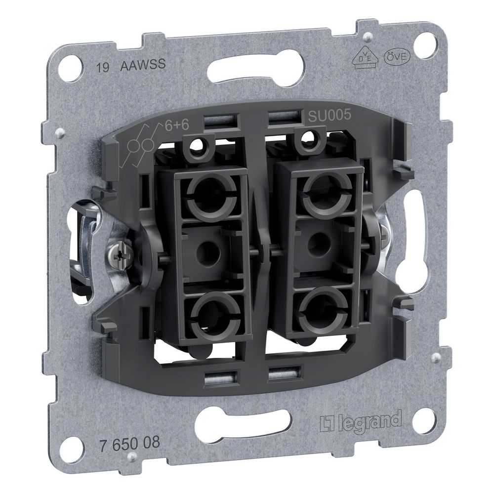 Legrand Doppelwechselschalter SEANO, 10AX, Steckklemmen, Unterputz, 72,9x72,9x40mm... LEGRAND-765008 3414972544665 (Abb. 5)