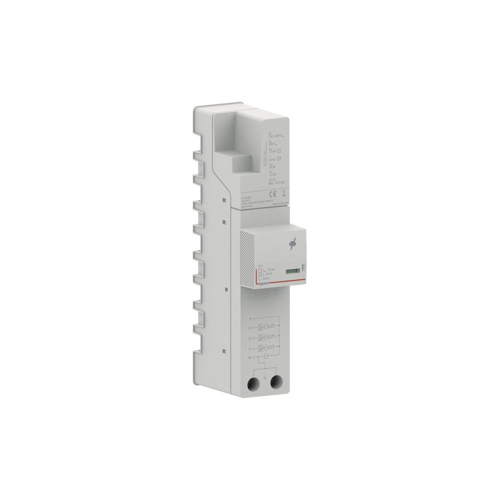 Legrand Kombiableiter Sammelschienensystem Typ 1+2, 7,5kA, 3+1 Schaltung, 230V, IP40, 4... LEGRAND-412455 3414972039420 (Abb. 2)