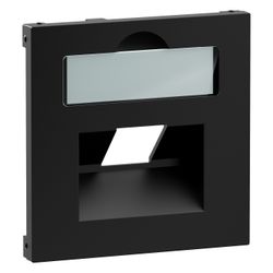 Legrand SEANO Abdeckung 1x RJ45, mit Beschriftungsfeld, Unterputz, Kunststoff, Schwarz ... LEGRAND-765358 3414972544924 (Abb. 1)