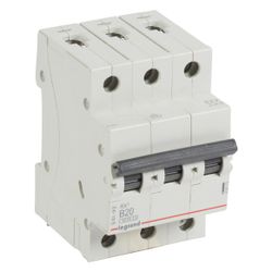 Legrand Leitungsschutzschalter RX3 B 20A, 3-polig, 6kA, 400V, 3TE, Grau... LEGRAND-419170 3414970367310 (Abb. 1)