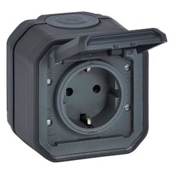 Legrand Schutzkontakt-Steckdose Plexo New, IP44, Anthrazit, 069799L... LEGRAND-069799L 3414972110587 (Abb. 1)