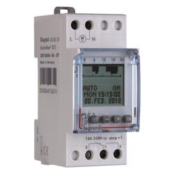 Legrand Wochenzeitschaltuhr AlphaRex³ D21, 1-Kanal, 2TE, 230V, 56 Speicherplätze, DIN-S... LEGRAND-412631 3245064126311 (Abb. 1)