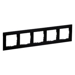 Legrand 5-fach Rahmen SEANO, 87x372mm, Kunststoff, Schwarz lackiert, 765375... LEGRAND-765375 3414972550116 (Abb. 1)