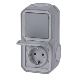 Legrand Feuchtraum-Kombination Plexo New 069746L, IP44, 16A, Thermoplast, Grau... LEGRAND-069746L 3414971882324 (Abb. 1)