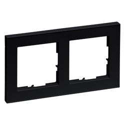 Legrand 2-fach Rahmen SEANO+, 86x157x10mm, Kunststoff, Schwarz, 765382... LEGRAND-765382 3414972548496 (Abb. 1)