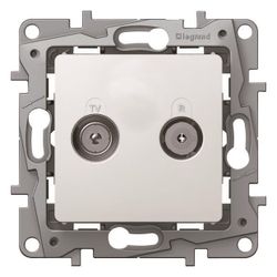Legrand Durchgangsdose Niloe 14dB, Unterputz, 2 Auslässe, Kunststoff, Ultraweiß, 664561... LEGRAND-664561 3245066645612 (Abb. 1)