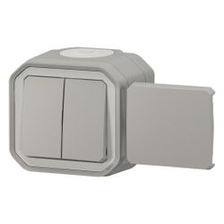 Legrand Multifunktionsschalter Plexo New, 10A, IP55, IK08, Kunststoff, Grau, 069719L... LEGRAND-069719L 3414971904224 (Abb. 1)