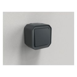 Legrand Wechselschalter Plexo New 069761L, 10A, IP55, IK08, Thermoplast, Anthrazit... LEGRAND-069761L 3414971882522 (Abb. 1)