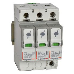 Legrand Kombiableiter Typ 1+2 3+0 Schaltung, 320V, 12,5kA, 3 TE, mit Fernmeldekontakt, ... LEGRAND-412272 3414970517401 (Abb. 1)