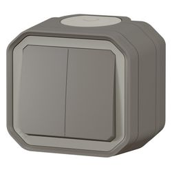Legrand Doppelwechselschalter Plexo New 069775L, 10A, 250V, IP55, IK08, Thermoplast, A... LEGRAND-069775L 3414972110266 (Abb. 1)