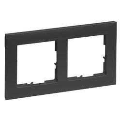 Legrand 2-fach Rahmen SEANO, 87x158x9,8mm, Kunststoff, Schwarz, 765372... LEGRAND-765372 3414972549660 (Abb. 1)