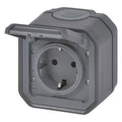 Legrand Schutzkontakt-Steckdose Plexo New, IP44, Anthrazit, 069799L... LEGRAND-069799L 3414972110587 (Abb. 1)