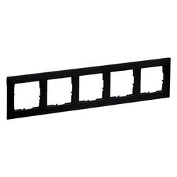Legrand 5-fach Rahmen SEANO, 87x372mm, Kunststoff, Schwarz lackiert, 765375... LEGRAND-765375 3414972550116 (Abb. 1)