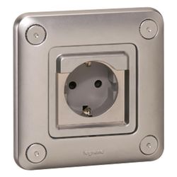 Legrand Steckdose Soliroc, 16A, 250V, Metall, Chrom, 077836... LEGRAND-077836 3245060778361 (Abb. 1)