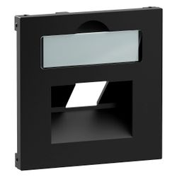 Legrand SEANO Abdeckung 1x RJ45, mit Beschriftungsfeld, Unterputz, Kunststoff, Schwarz ... LEGRAND-765358 3414972544924 (Abb. 1)