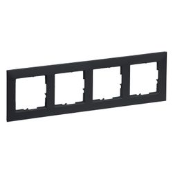 Legrand 4-fach Rahmen SEANO, 87x301mm, Kunststoff, Anthrazit lackiert, 765474... LEGRAND-765474 3414972549905 (Abb. 1)