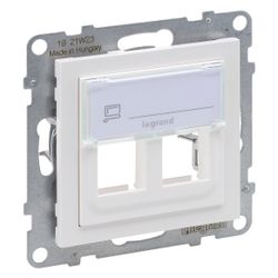 Legrand Key-Stone-Adapter SEANO 2-fach, Unterputz, Kunststoff, Ultraweiß, 765602... LEGRAND-765602 3414972541992 (Abb. 1)