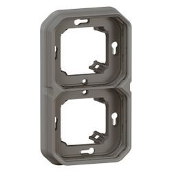 Legrand Tragring Plexo New 2fach, 156x85x43,5mm, Thermoplast, Anthrazit, 069607L... LEGRAND-069607L 3414971879980 (Abb. 1)