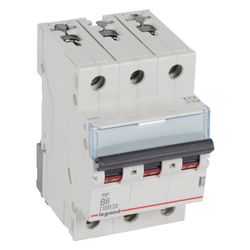Legrand Leitungsschutzschalter TX3 B-Charakteristik 6A 3-polig, 6kA, 400V, 3TE, Grau, 4... LEGRAND-403398 3414970387462 (Abb. 1)