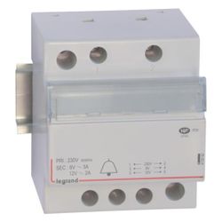 Legrand Klingeltrafo Lexic, 230V, 12/8V, 24W, 4TE, 84x66x72mm, 413092... LEGRAND-413092 3245064130929 (Abb. 1)