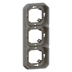 Legrand Tragring Plexo New 3fach, Unterputz, 227x85x43,5mm, Thermoplast, Anthrazit, 06... LEGRAND-069608L 3414971880016 (Abb. 1)