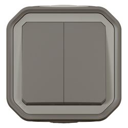 Legrand Doppelwechselschalter Plexo New 069775L, 10A, 250V, IP55, IK08, Thermoplast, A... LEGRAND-069775L 3414972110266 (Abb. 1)