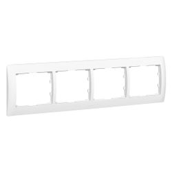 Legrand Rahmen 4-fach Galea, 83x304x12mm, Kunststoff, Ultraweiß, 771004... LEGRAND-771004 3245067710043 (Abb. 1)