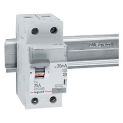 Legrand Fehlerstromschutzschalter TX3, 25A, 2-polig, 30mA, Typ A, 230V, 2TE, Grau... LEGRAND-411559 3414970352729 (Abb. 1)