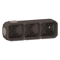 Legrand Aufputzgehäuse Plexo New 3-fach, 82x226x57mm, Thermoplast, Anthrazit, 069603L... LEGRAND-069603L 3414971879904 (Abb. 1)