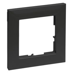 Legrand 1-fach Rahmen SEANO, 87x87x9,8mm, Kunststoff, Schwarz, 765371... LEGRAND-765371 3414972549516 (Abb. 1)