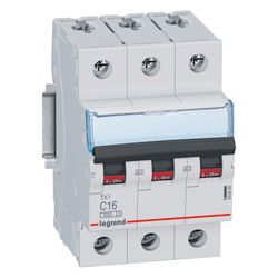 Legrand Leitungsschutzschalter TX3 C16A, 3-polig, 6kA, 400V, 3TE, Grau, 403545... LEGRAND-403545 3414970389534 (Abb. 1)