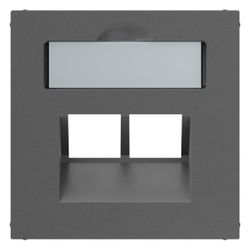 Legrand SEANO Zentralplatte für 2x RJ45 Datendosen, mit Beschriftungsfeld, Unterputz, K... LEGRAND-765459 3414972544771 (Abb. 1)