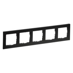 Legrand 5-fach Rahmen SEANO+, 86x371x10mm, Kunststoff, Schwarz, 765385... LEGRAND-765385 3414972549356 (Abb. 1)