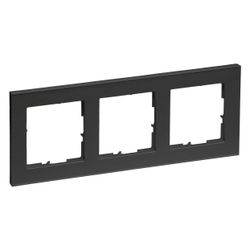 Legrand 3-fach Rahmen SEANO+, 86x228x10mm, Kunststoff, Schwarz lackiert... LEGRAND-765383 3414972548854 (Abb. 1)