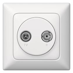 Legrand Abdeckung Antennen-Steckdose Creo, 2-Loch, Unterputz, Kunststoff, Ultraweiß, 77... LEGRAND-776772 3245067767726 (Abb. 1)