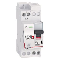 Legrand Brandschutzschalter DX3 AFDD mit LS-Schalter, B10 A, 6 kA, 230 V, 2TE, 415920... LEGRAND-415920 3414971179523 (Abb. 1)