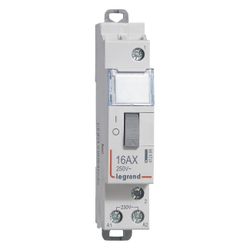 Legrand Fernschalter CX3 1-polig, 16A 250V, 1 Schließer, 1 TE, 95x17,8x70,2mm, 412408... LEGRAND-412408 3245064124089 (Abb. 1)