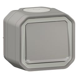 Legrand Kontrollschalter Plexo New, 10AX, IP55, IK08, Kunststoff, Grau, 069712L... LEGRAND-069712L 3414971881808 (Abb. 1)