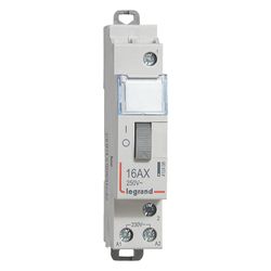 Legrand Fernschalter CX3 1-polig, 16A 250V, 1 Schließer, 1 TE, 95x17,8x70,2mm, 412408... LEGRAND-412408 3245064124089 (Abb. 1)